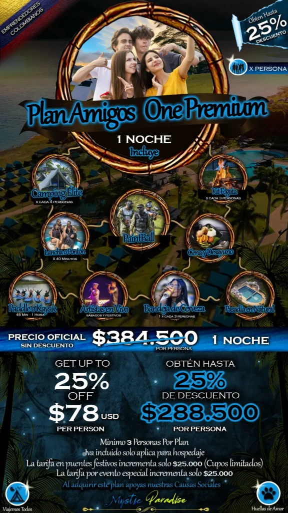 Plan Amigos One Premium (2 Dias- 1 Noche) 1 3-amigos-one-premium