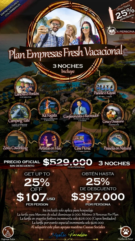 Plan Empresas Fresh Vacacional (4 Dias - 3 Noches) 1 4-empresas-fresh-vacacional