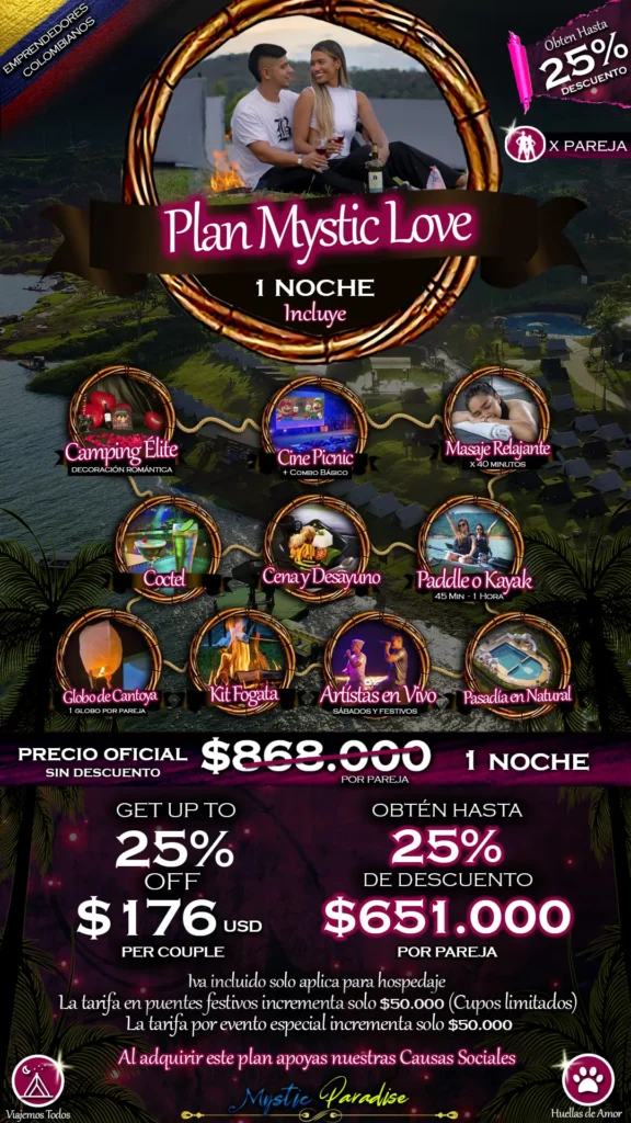 Plan Pareja Mystic Love (2 Dias- 1 Noches) 1 plan-mystic-love-paradise