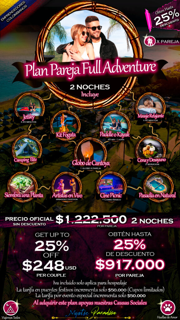 Plan Pareja Full Adventure (3 Dias- 2 Noches) 1 8 PAREJA FULL ADVENTURE
